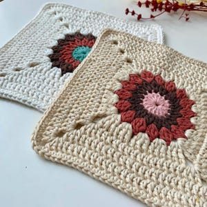 CROCHET PATTERN ⨯ Sunflower Granny Square PDF Pattern