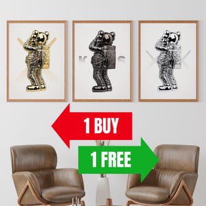 KAWS Poster Print, Set of 3, Hypebeast Room Decor, Kaws Figure Poster, Kaws Poster Print, Kaws Wall Art, Graffiti Kaws, Digital Download