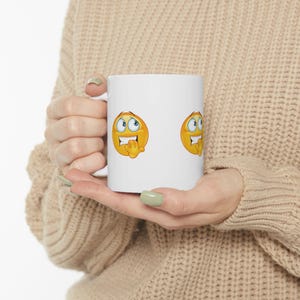 Oops! Emoji Ceramic Mug - Perfect for Those &quot;Monday Morning&quot; Moments.