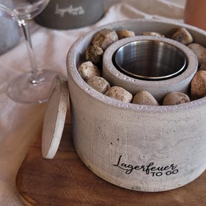 Lagerfeuer to go • moderne handgemachtes Tischfeuer aus Beton • Personalisierbar • Outdoor • Geschenkidee • Camping • Hochzeit • Ostern •