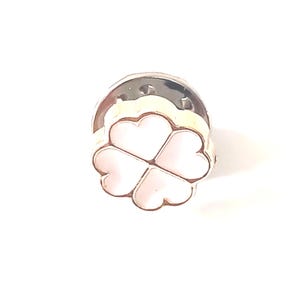 Heart White Modesty Pin - Clasp Pin Jewellery - Brooch for Scarves - Elegant Women&#39;s Brooch - UK Seller