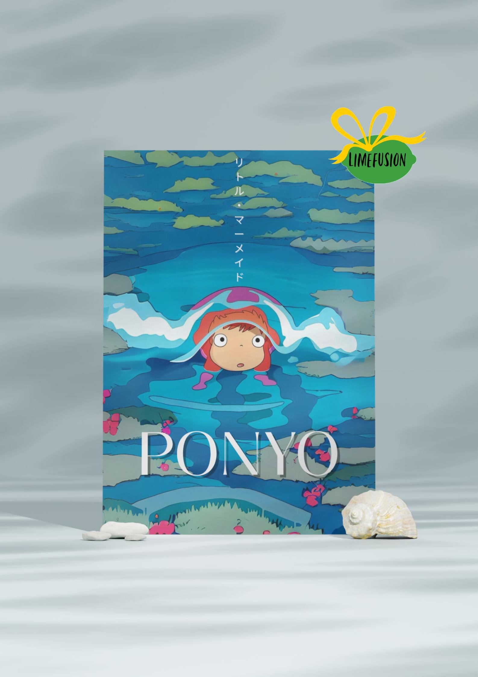 崖の上のポニョのポスター：スタジオジブリアニメの壁飾り - Etsy 日本