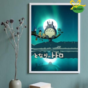 Totoro moonlight wall decor