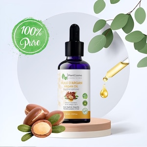 Moroccan Argan Oil 100% Pure Cold-Pressed PlantCosmo Laboratories– Organic & Natural – Moisturizer for Hair, Skin/Nails – 50ml/1.75FL.oz
