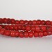 Natural Red Coral Beads, qty 140, 7mm