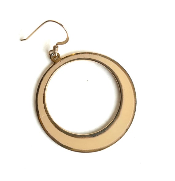 Beige and Gold Hoops - image 3