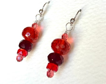 Cranberry Drop Earrings