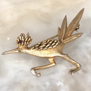 Boucher Gold Roadrunner Brooch