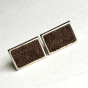 Gilt Brand Shagreen Cufflinks
