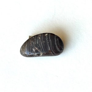 Smooth Worry Stone Brooch