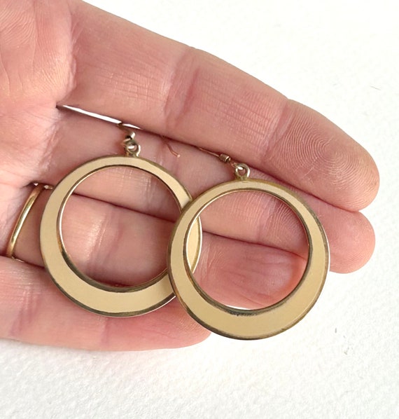 Beige and Gold Hoops - image 8