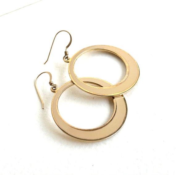 Beige and Gold Hoops - image 5