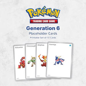 Pokedex Printable Card List - Etsy