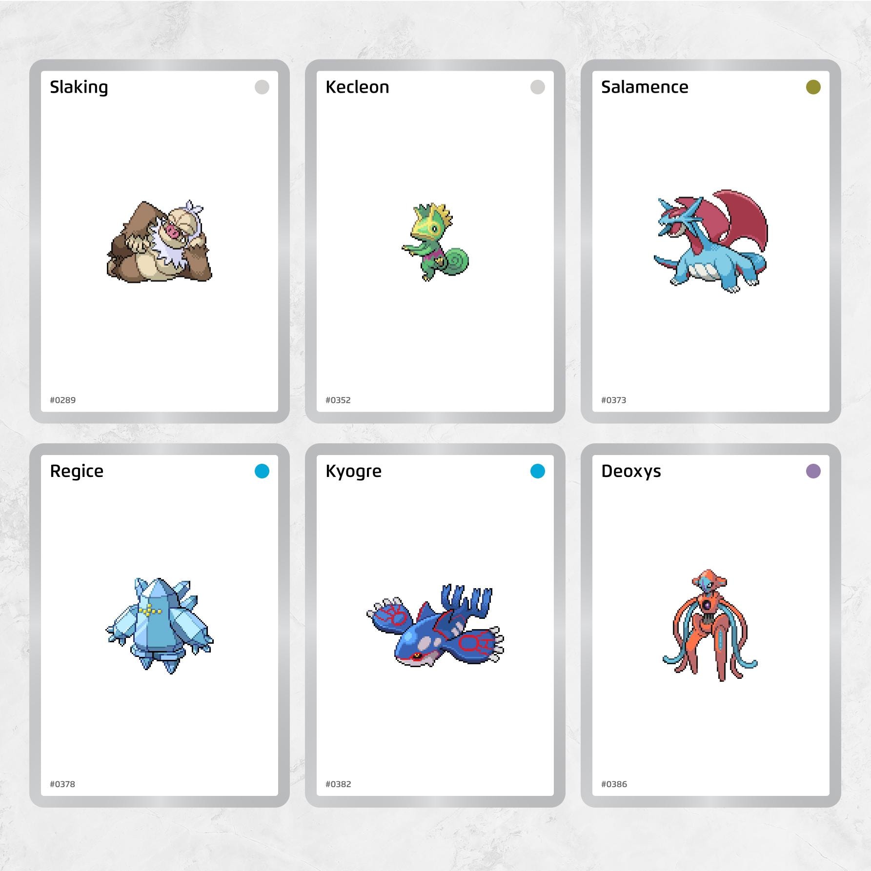 Gen1collector Pokémon Placeholder Cards Generation 3 Binder