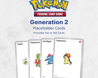 Raccoglitore di carte segnaposto Pokémon Gen1Collector Generazione 2, PDF stampabile