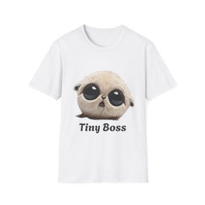 Camiseta unisex suave con adorable cachorro de carlino: un regalo ideal para los amantes de las mascotas.