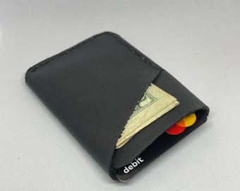 Minimalist Wallet - Matte Black Leather