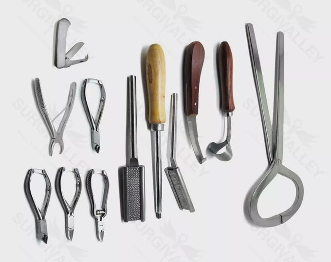 Veterinary Dental & Hoof Instruments Set - Horse Float Rasp, Hoof Knives, Kit
