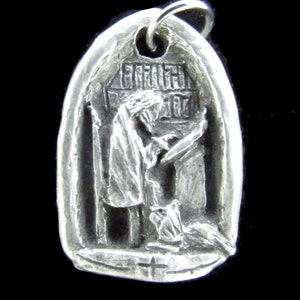 Handmade St. Jerome Medal, Patron of Book Lovers, Librarians, Translators, Bookstore Owners
