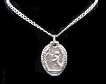 Patron Saint of Basketball Players and Coaches: St. Sebastian; Handmade Medal on Chain