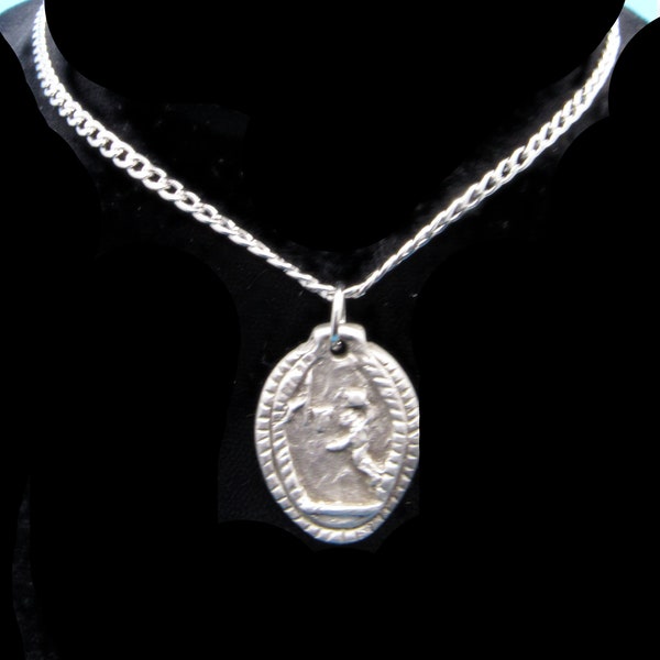 Patron Saint of Basketball Players and Coaches: St. Sebastian; Handmade Medal on Chain