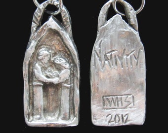 Holy  Family / Nativity Handmade Medal: Patrons of Parents of Newborns and Infants