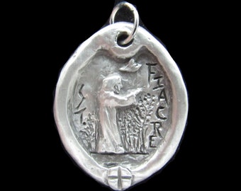 Handmade Medal of St. Fiacre: Patron of Gardeners