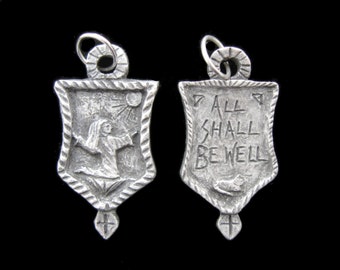 Julian of Norwich: “All Shall Be Well” (Overcoming Anxiety, Worry, Hardship), Handmade Medal