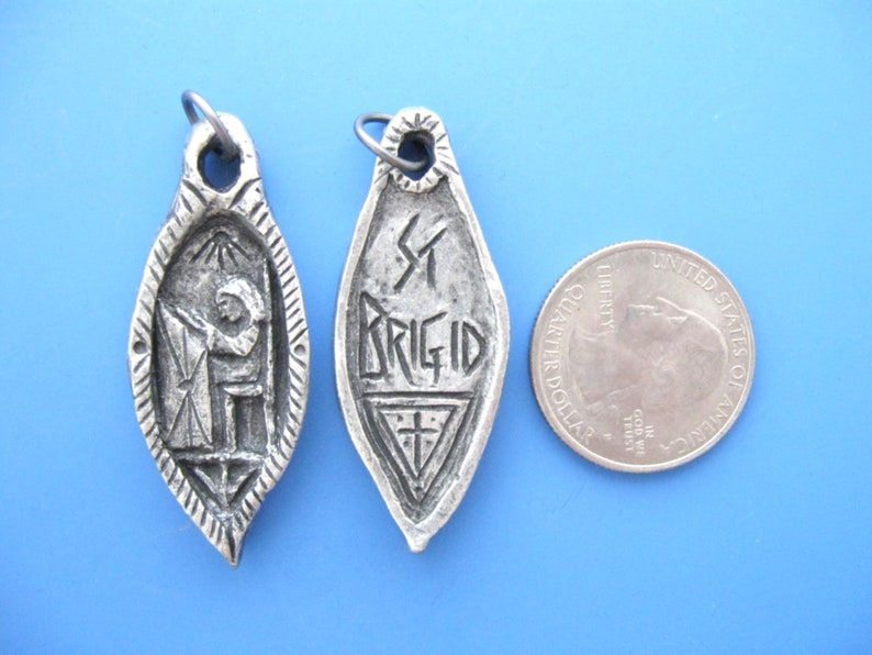 St. Brigid: Patron of Students and Ireland, Handmade Medal image 4