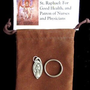 Handmade Medal of St. Raphael: For Good Health, and Patron of Nurses and Physicians image 6