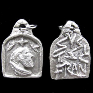St. Francis, Patron of Animals, Environmentalists, and Veterinarians, Handmade Medal