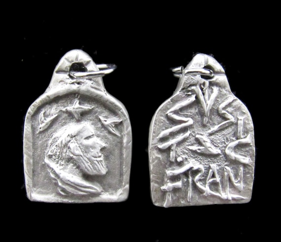 St. Francis, Patron of Animals, Environmentalists, and Veterinarians, Handmade Medal