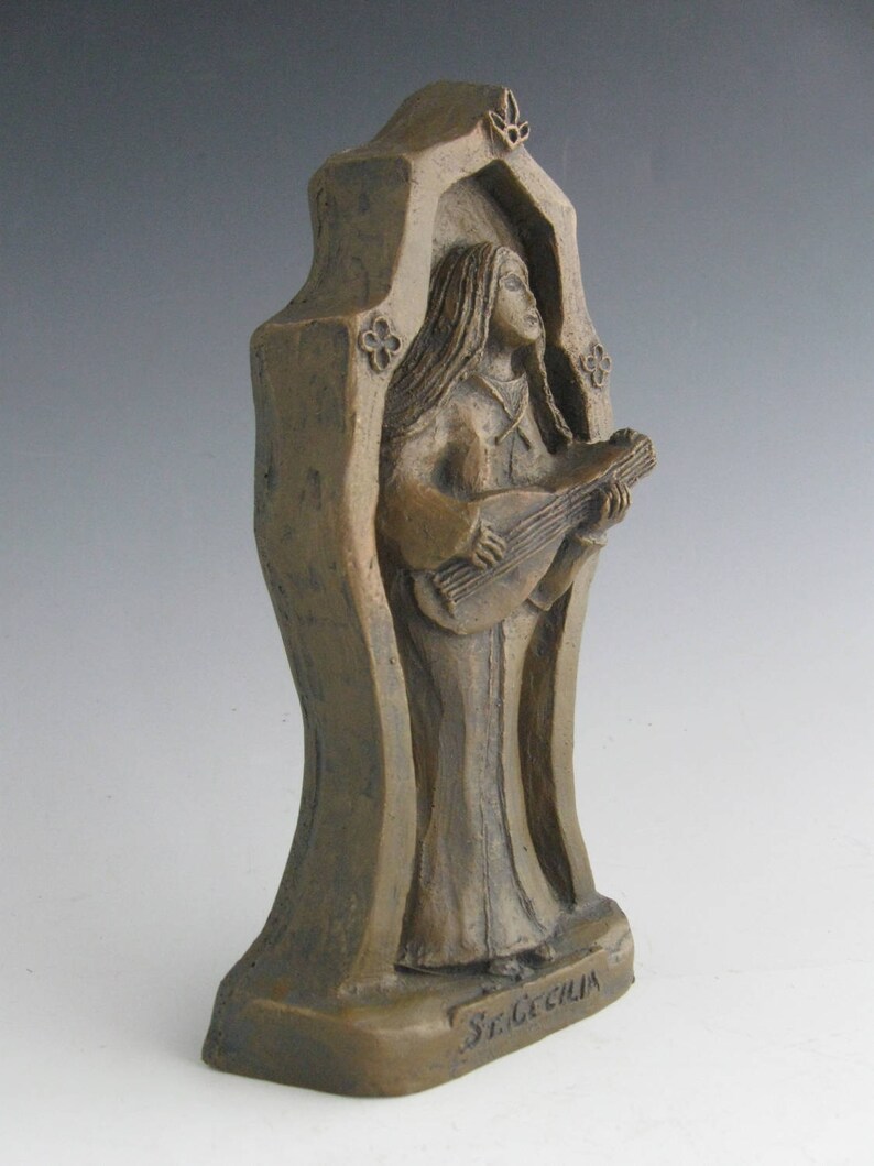 Handmade St Cecilia Statue: Patron of Music and Musicians - Etsy