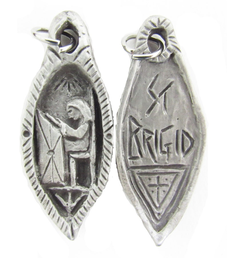 St. Brigid: Patron of Students and Ireland, Handmade Medal image 2