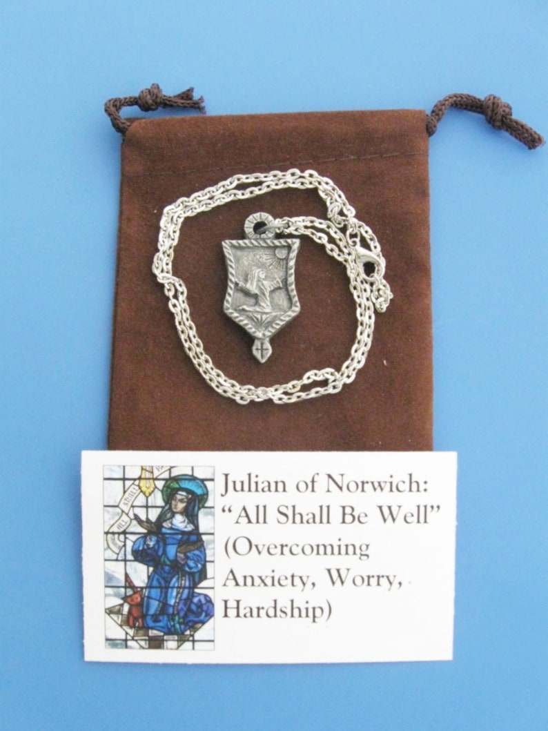 Julian of Norwich: All Shall Be Well Overcoming Anxiety, Worry, Hardship, Handmade Necklace image 5