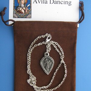 St. Teresa of Avila, Patron of Dancers, Handmade Necklace image 4