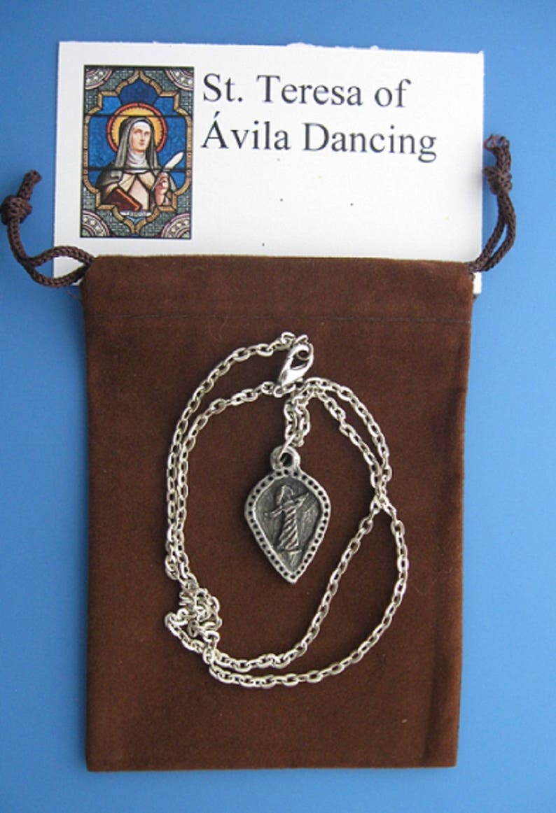 St. Teresa of Avila, Patron of Dancers, Handmade Necklace image 4