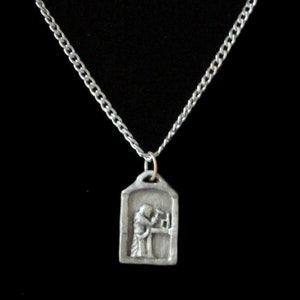 St. Joseph, Patron of Fathers, Workers, Carpenters, Handmade Medal on Chain image 5