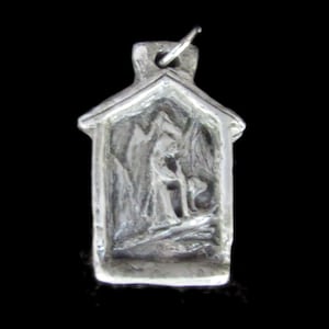 St. Bernard: Patron of Skiers, Rock and Mountain Climbers, Hikers, Large Dogs; Handmade Medal/Pendant