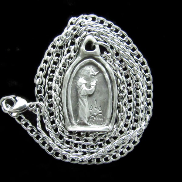 St Catherine of Siena, Patron of Nurses and Nursing Students, Handmade Necklace