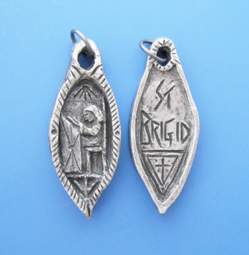 St. Brigid: Patron of Students and Ireland, Handmade Medal image 3