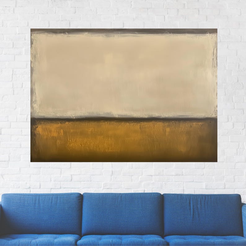 Mark Rothko Netural Mark Rothko Abstract Canvas, Modern Color Field Painting, Minimalist ...