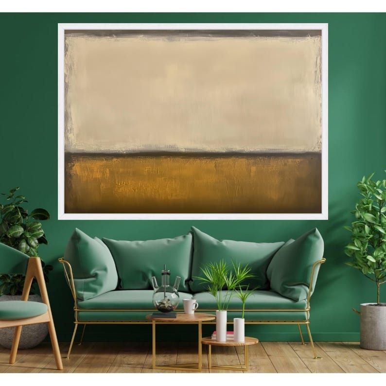 Mark Rothko Netural Mark Rothko Abstract Canvas, Modern Color Field Painting, Minimalist ...