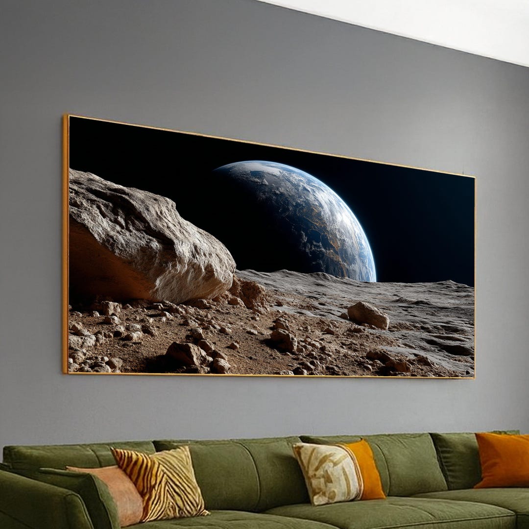 earthrise-from-moon-surface-canvas-wall-art-space-landscape-canvas