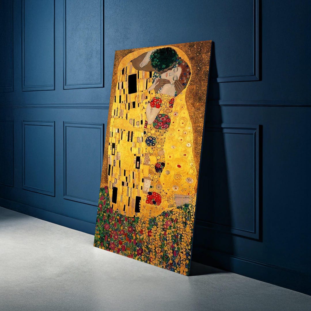 Gustav Klimt the Kiss Canvas Painting – Iconic Golden Art Nouveau ...