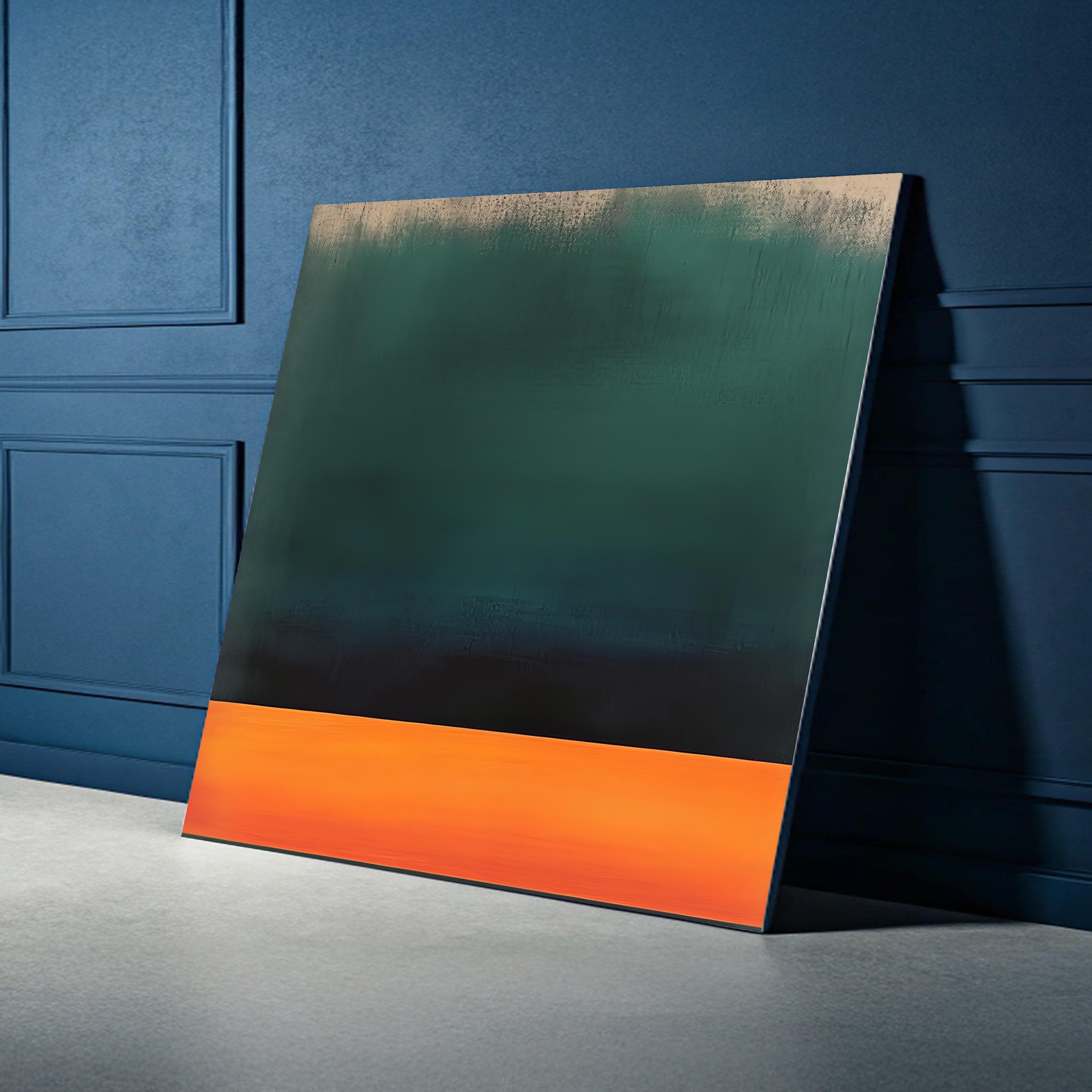 Colorblock Mark Rothko Mark Rothko Abstract Canvas, Modern Color Block Wall Art, Bold Green ...