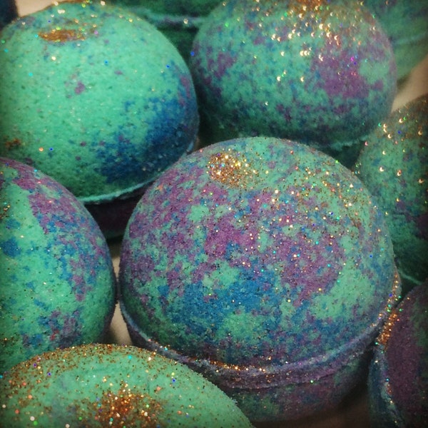 Glitter Bath Bombs, Handmade Bath Bombs, Mermaid Party Favors, Best Friend Birthday Gifts,