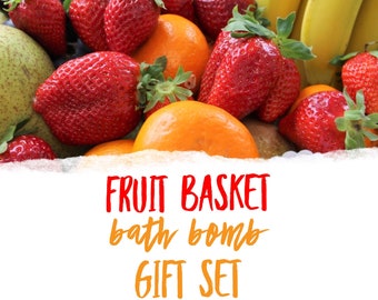 Bath Bomb Gift Set, Stocking Stuffer, Vegan Gift, PurePoetryCosmetics, Sample Set, Fruit