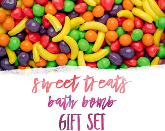 Bath Bomb Gift Set, Stocking Stuffer, Vegan Gift, PurePoetryCosmetics, Sample Set, Sweets