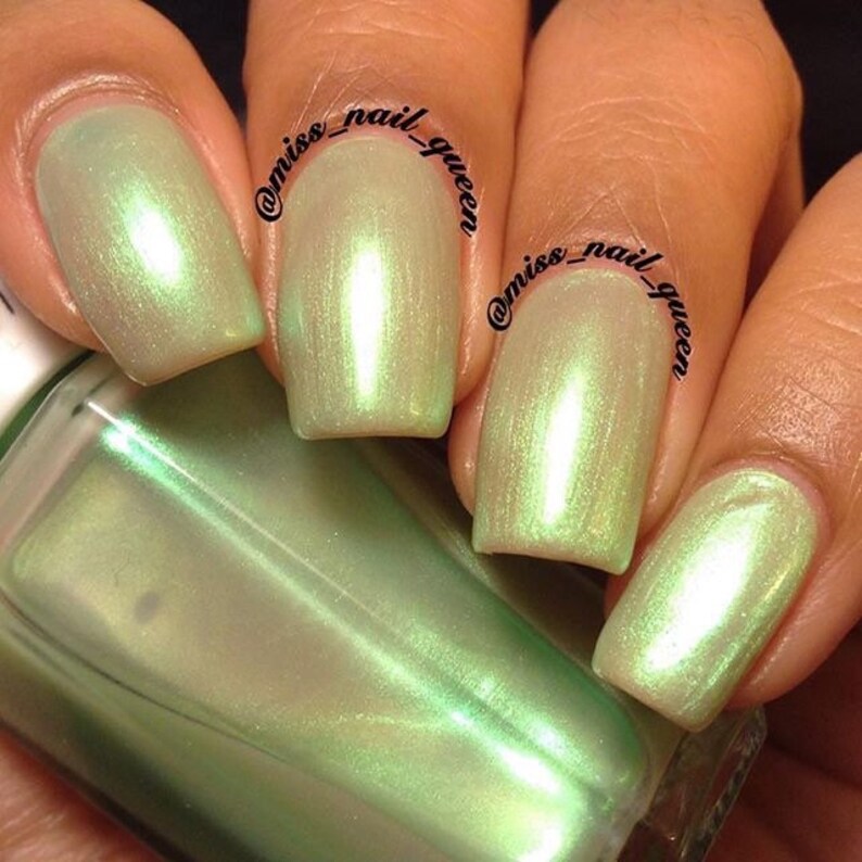 silver iridescent nail polish